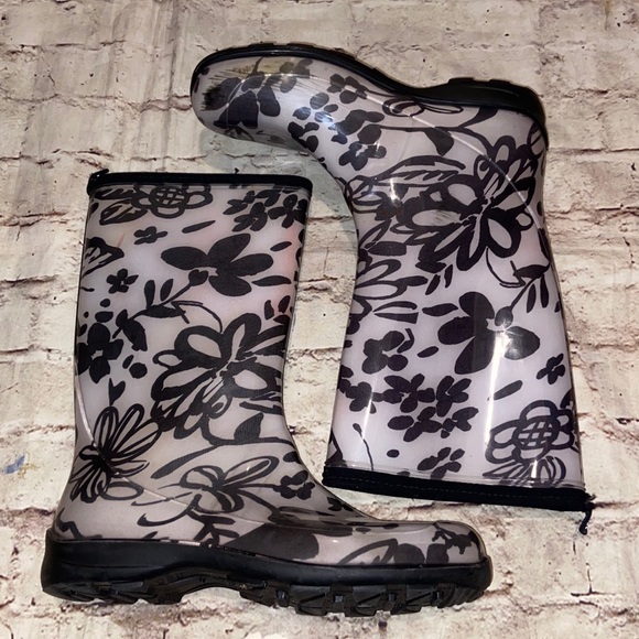 kamik floral rain boots